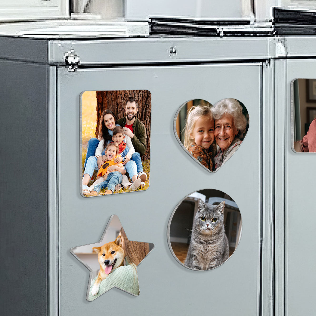 Custom Photo Family Couple Best Friends Gift Personalized Acrylic Fridge Magnet