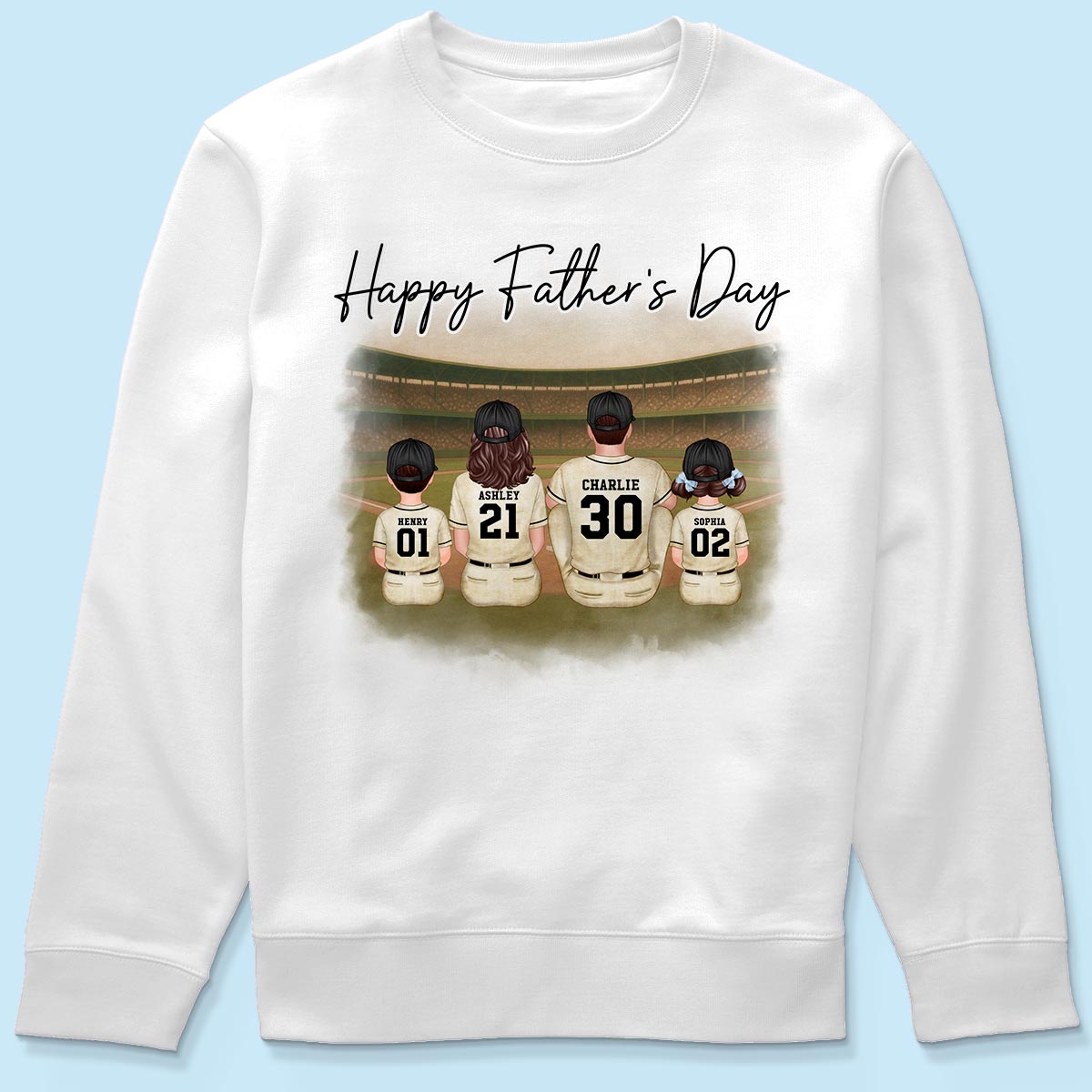 Retro Vintage Baseball Daddy's Dream Team Personalized Shirt, Gift For Dad