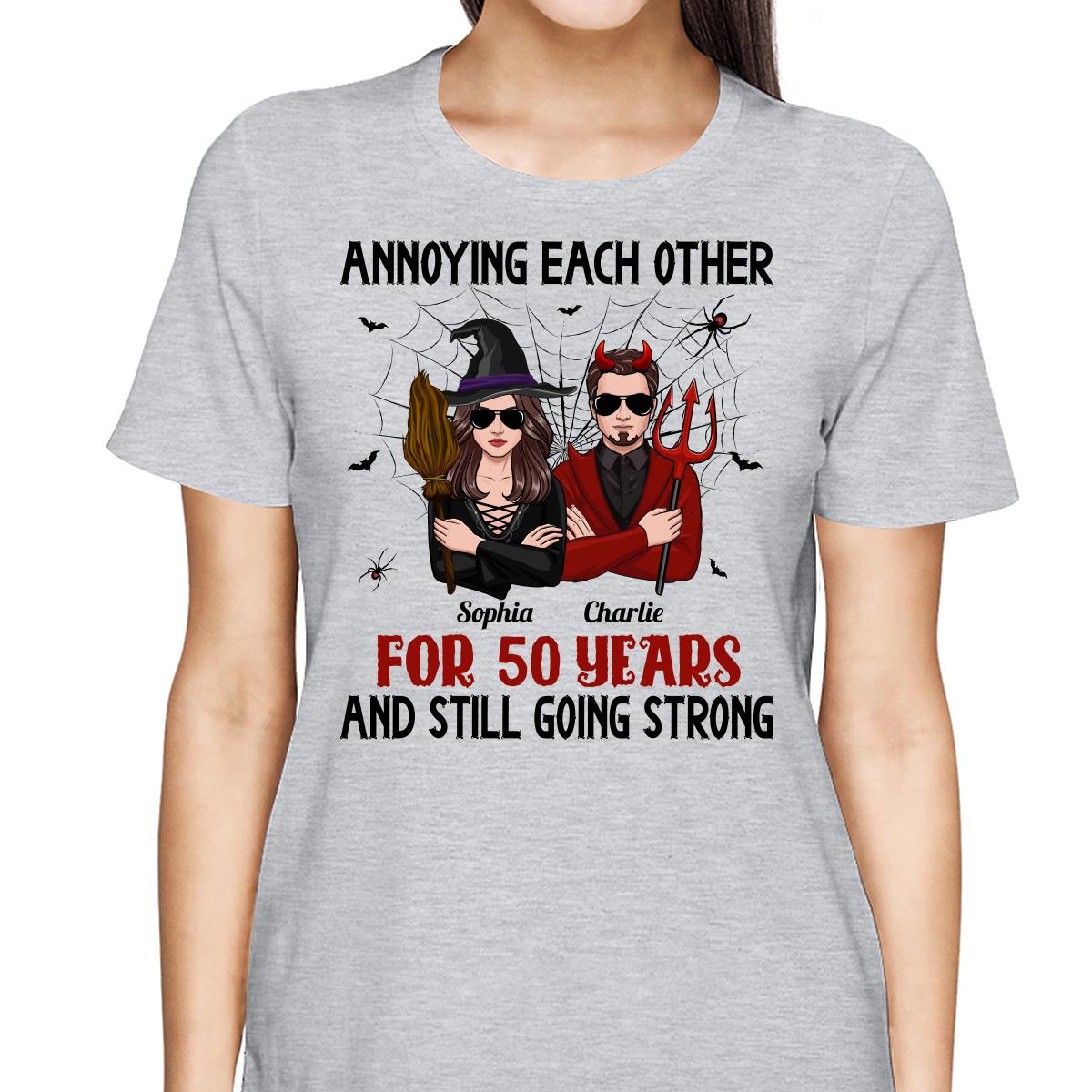 Halloween Couple Annoying Each Other Personalized Shirt