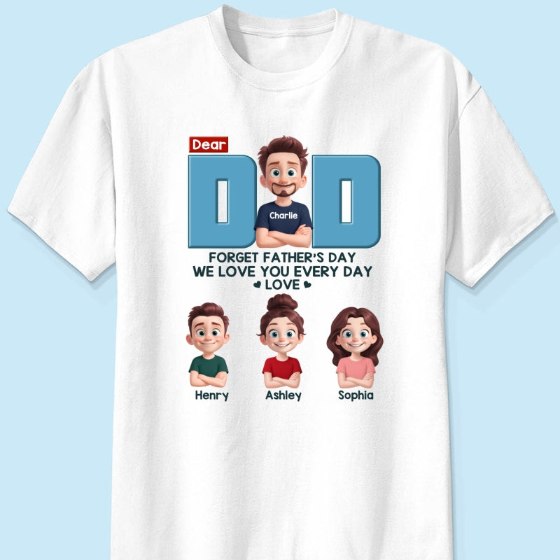 Cartoon Funny Style Dear Dad Forget Father's Day Personalized Shirt, Gift For Dad