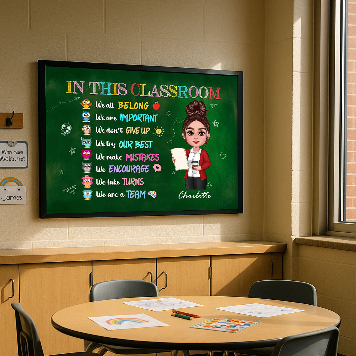 Cute Owls In This Classroom Teacher Personalized Poster