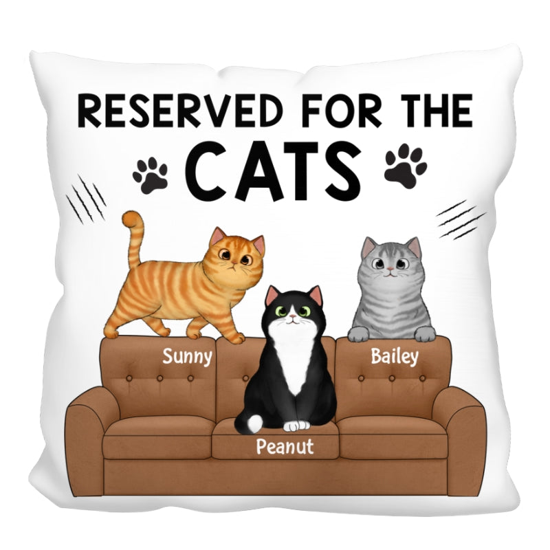 Reserved For The Fluffy Cats Personalized Pillow