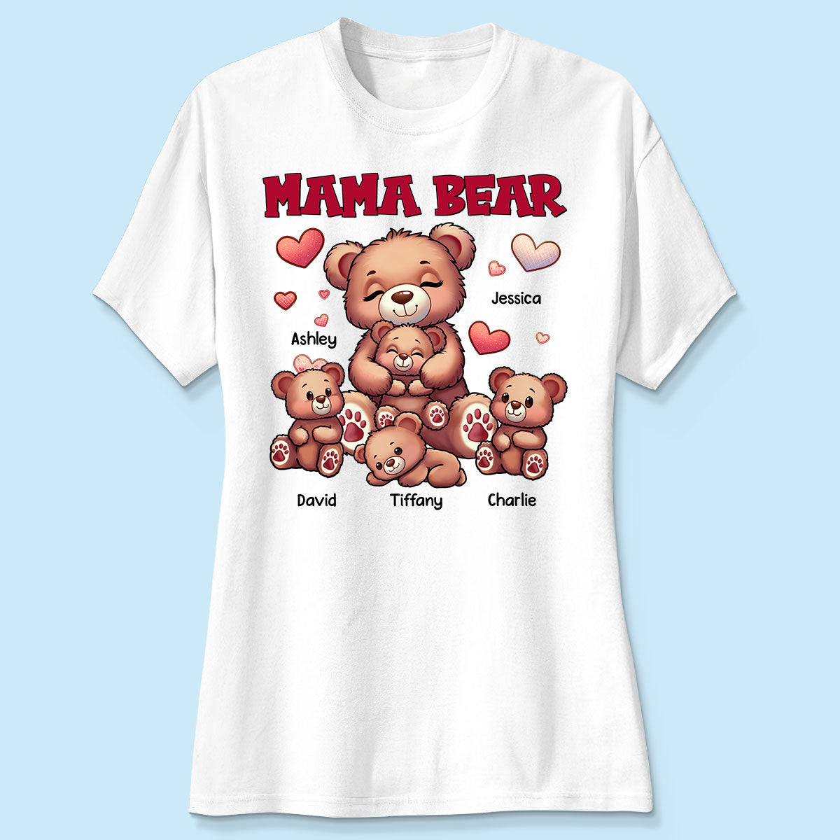 Cute Grandma Bear Mama Bear Personalized Shirt