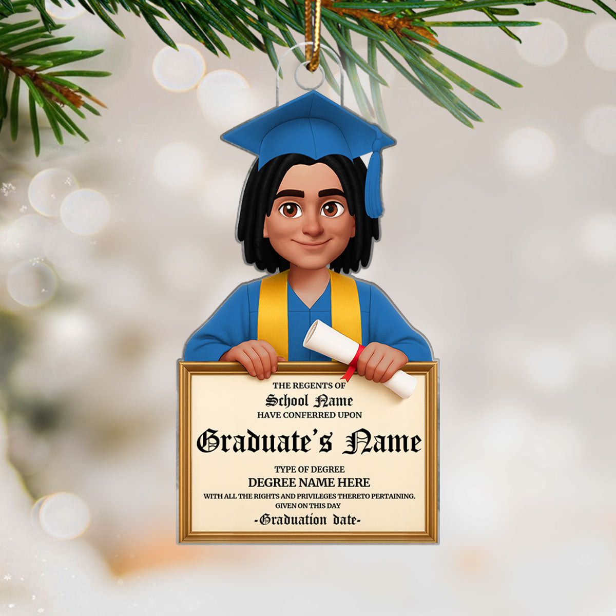 College Graduation High School Graduation and University Graduation - Personalized Acrylic Ornament - 2025 - Graduation Gifts