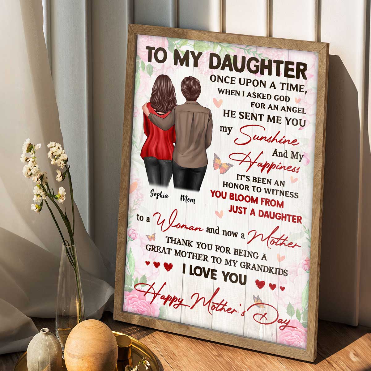 Watching You Be A Mom Happy Mother's Day From Mom Personalized Poster, Gift For Daughter