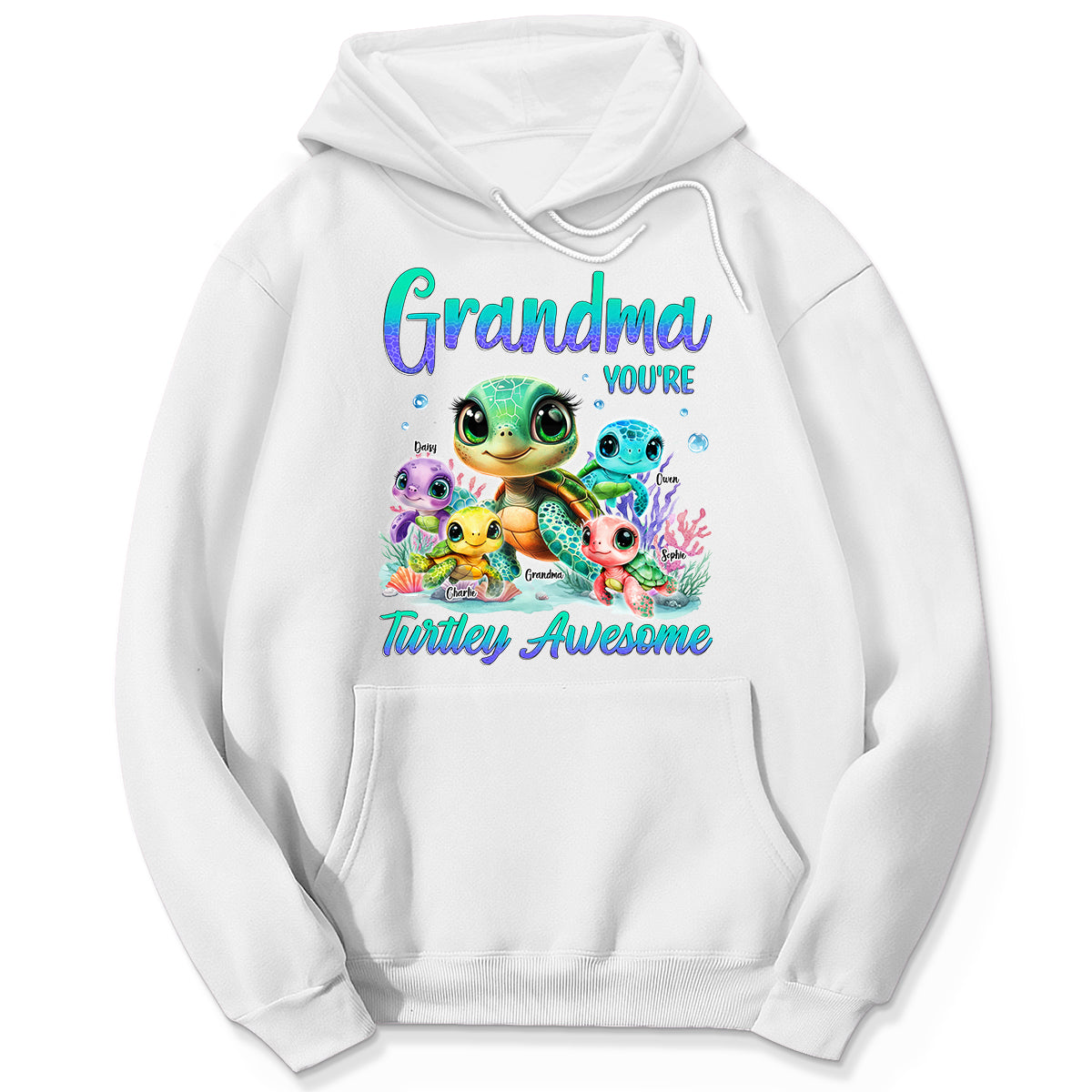 Grandma You're Turtley Awesome Personalized Shirt, Gift for Grandma
