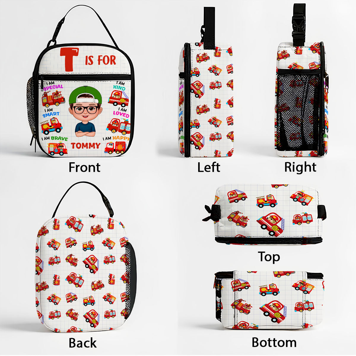Back To School Gift for Kids, I Am Special Smart Brave Kind Loved Happy Personalized Lunch Bag
