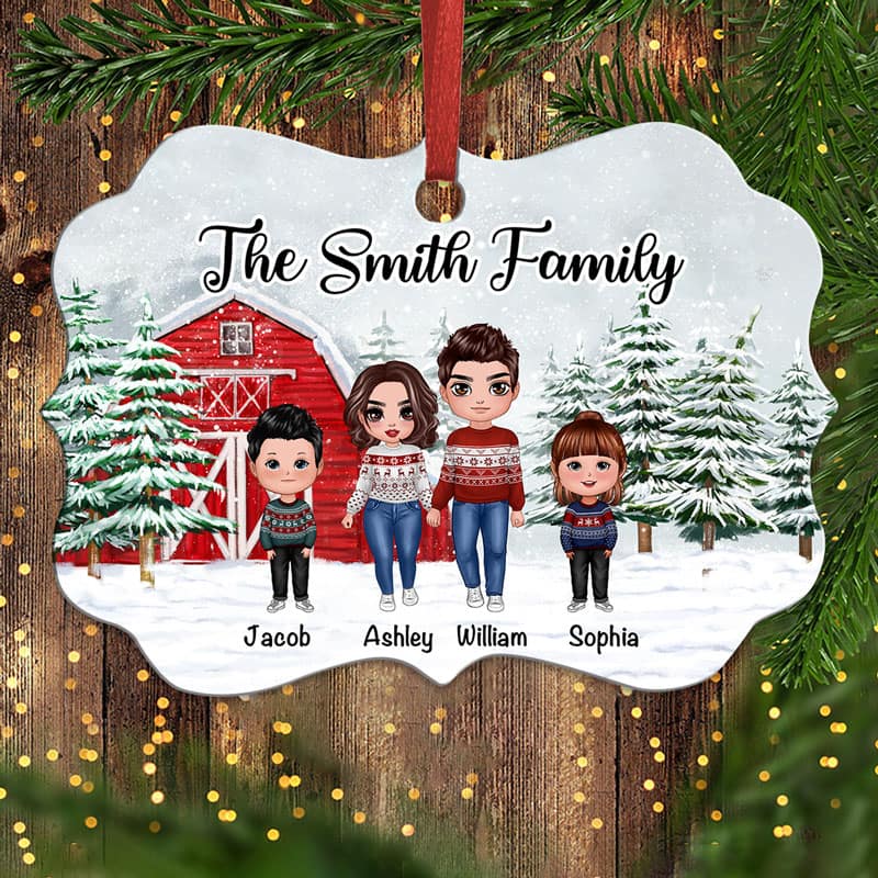 Family Go To Christmas Tree Farm Personalized Christmas Ornament