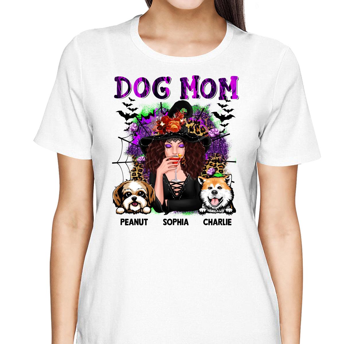 Halloween Neon Leopard Dog Mom Personalized Shirt