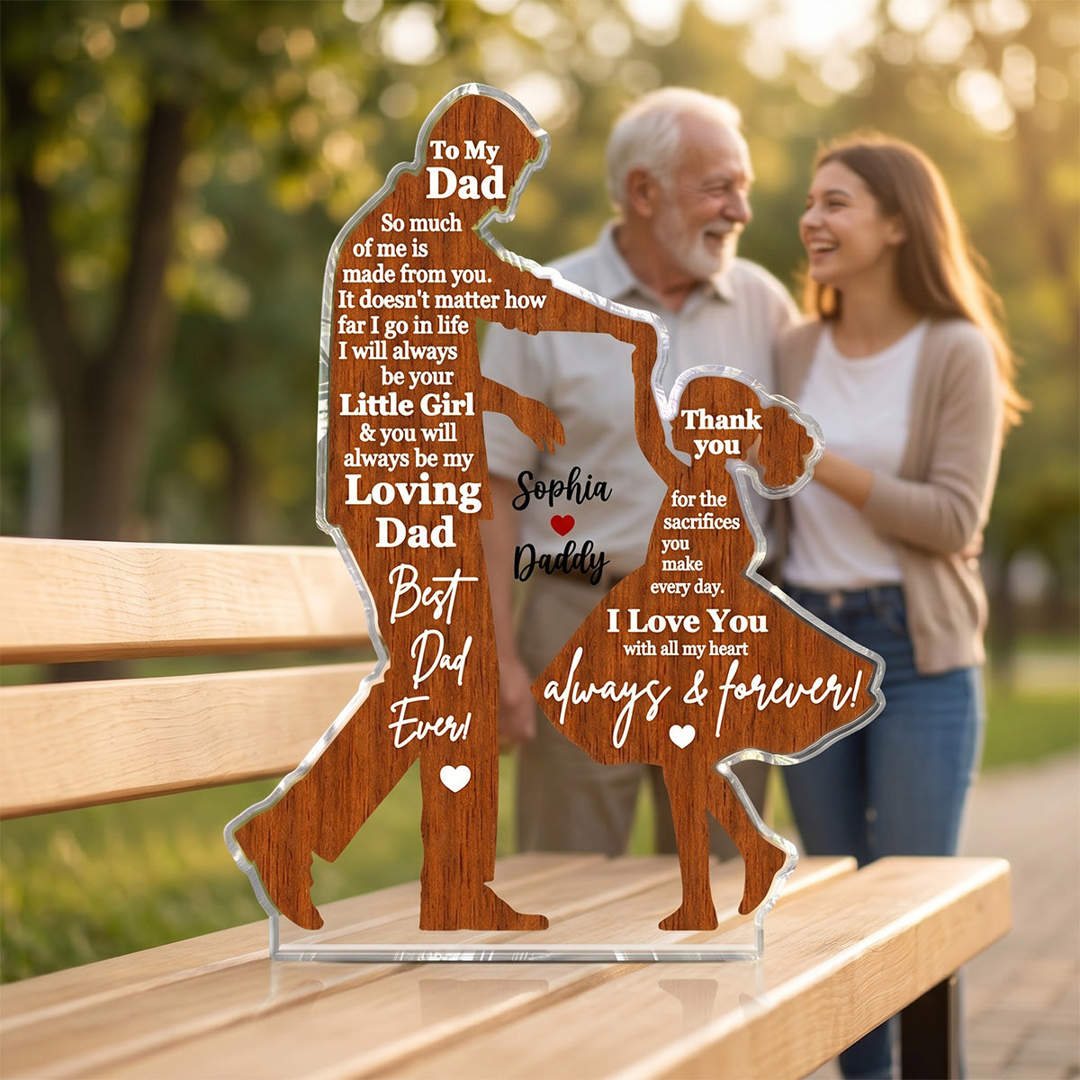 I Will Always Be Your Little Girl Father & Daughter Dancing - Personalized Acrylic Block Plaque - Sentimental Father's Day Gift For Dad From Daughter