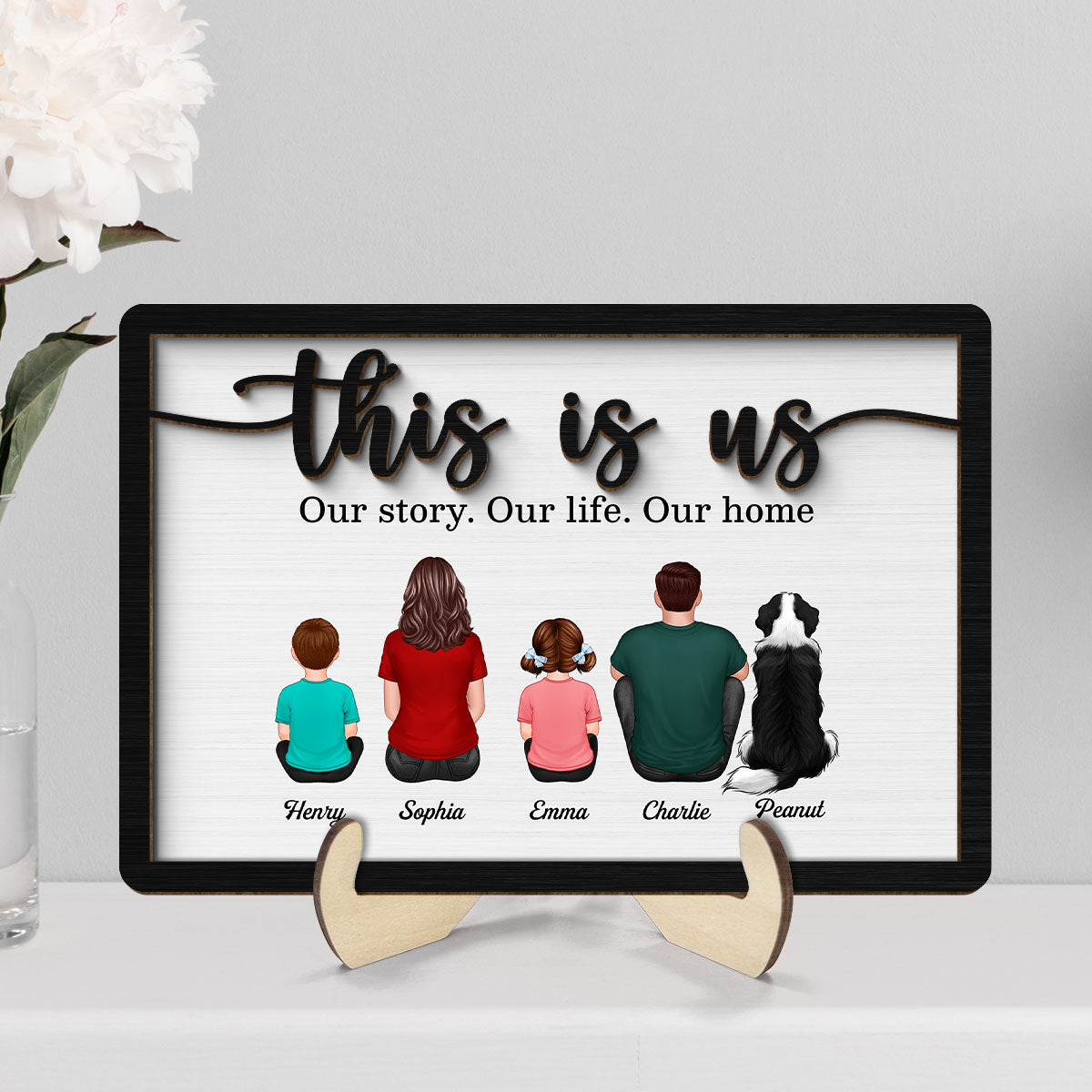 This Is Us Our Story Our Life Our Home Family Home Decor Personalized 2-Layer Wooden Plaque