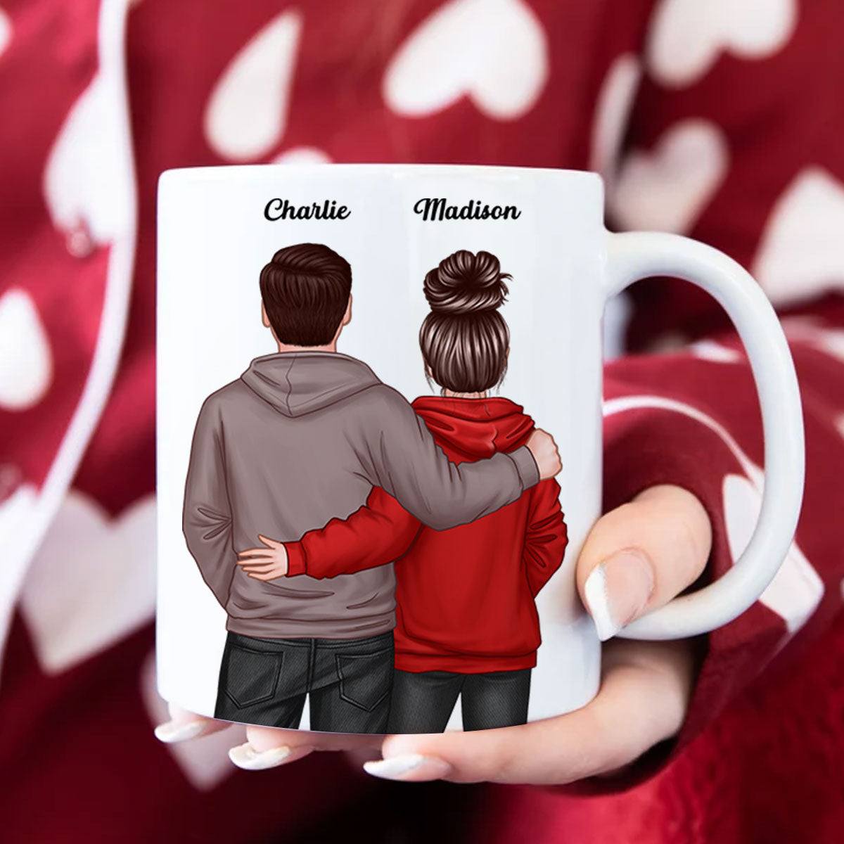 My Favorite Place In All The World Is Next To You, Couple Standing Together Personalized Mug, Gift for him, Gift for her