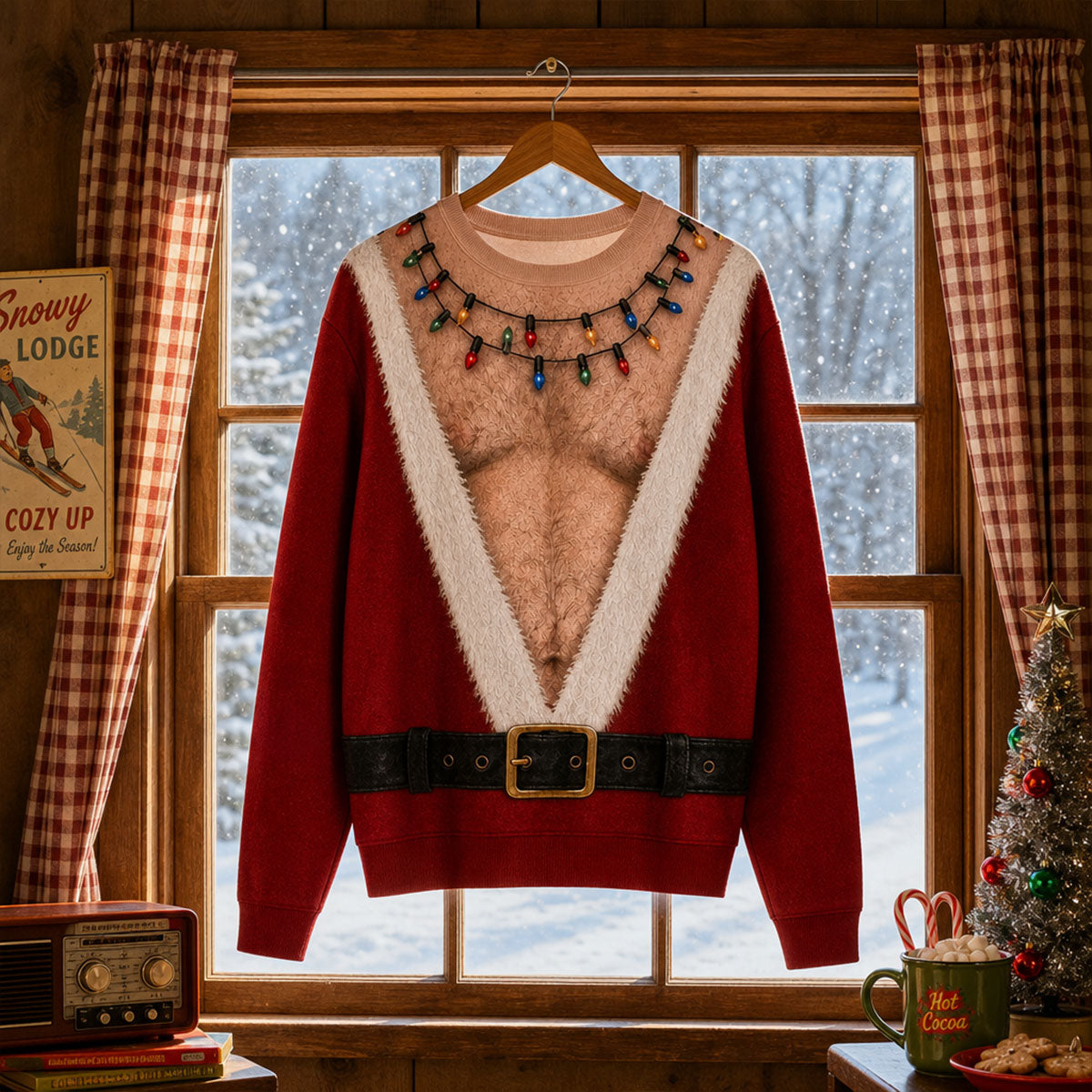 Funny Santa Abs - Personalized Ugly Sweater - Christmas Gift For Man, Husband