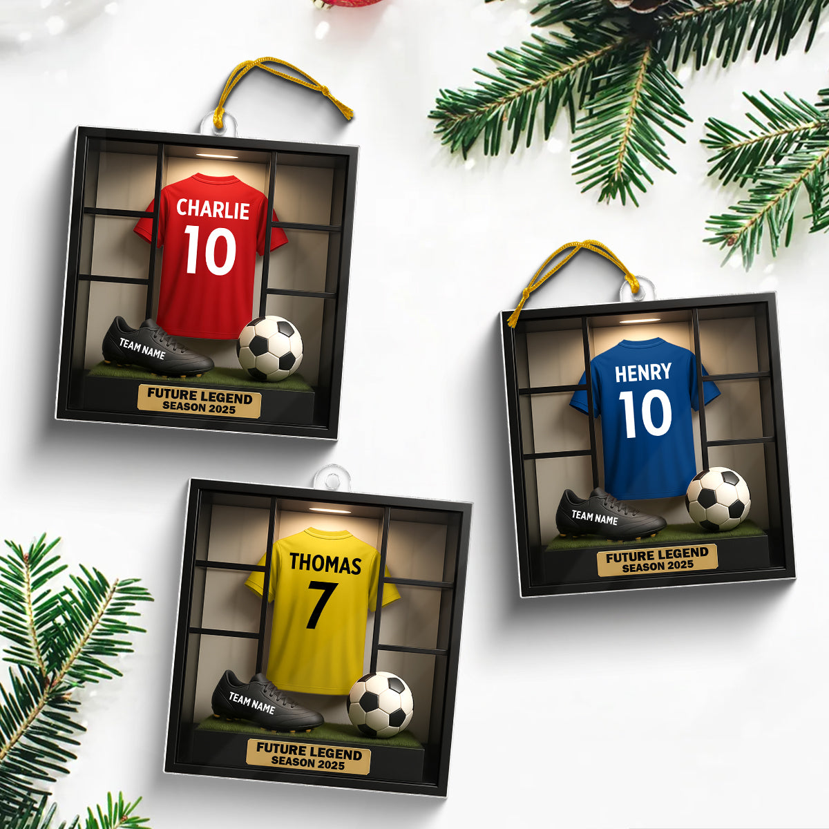 Soccer Legacy Wall - Personalized Acrylic Ornament - Christmas Gift for Sons, Grandsons, Boyfriends