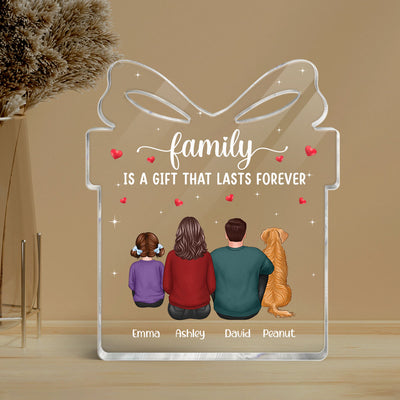 Family A Gift That Lasts Forever Personalized Gift Shaped Acrylic Plaque