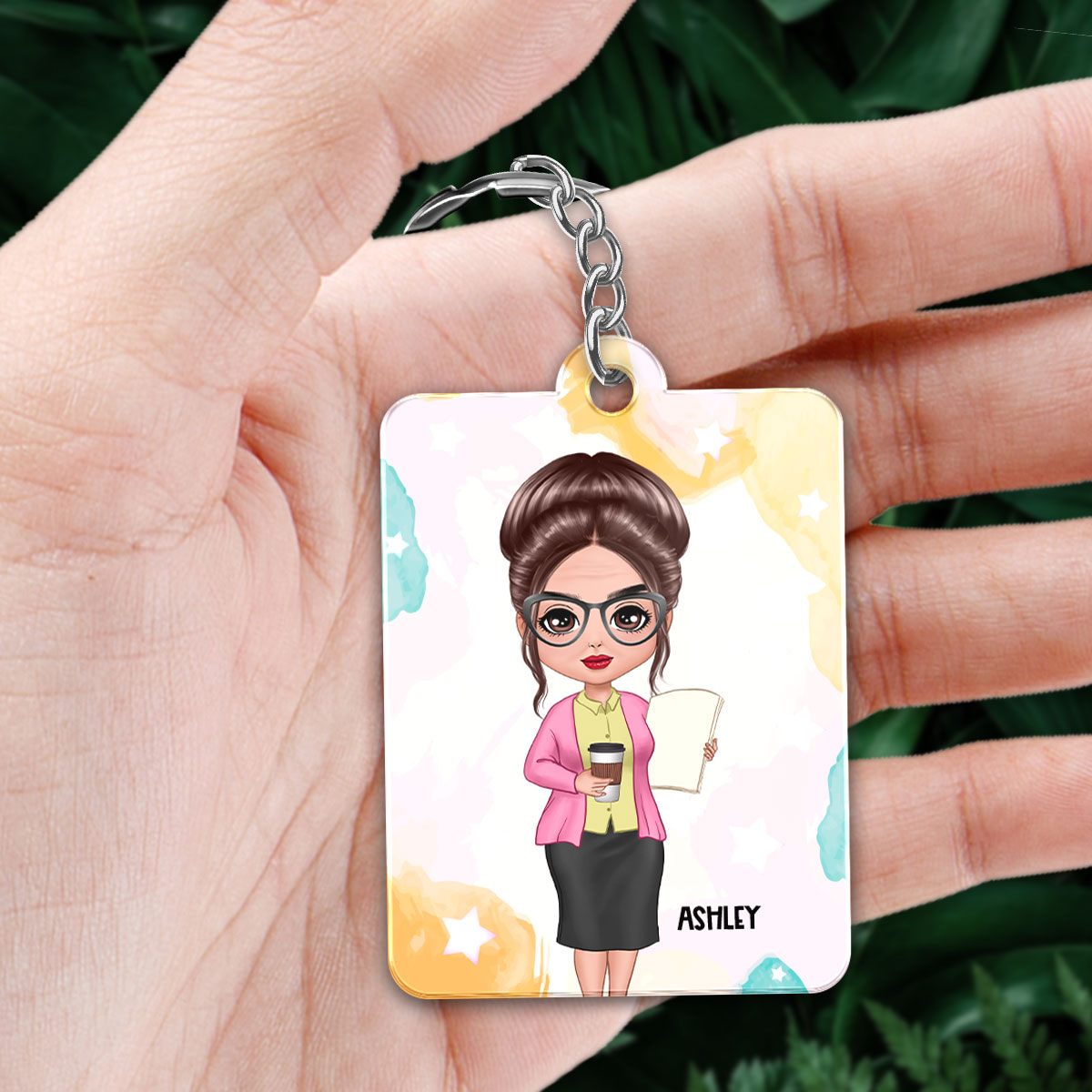 Teacher Back To School Teacher Gift Love My Job For All The Little Reasons Doll Teacher Personalized Acrylic Keychain