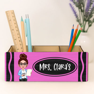 Teacher Crayon Personalized Pencil Holder