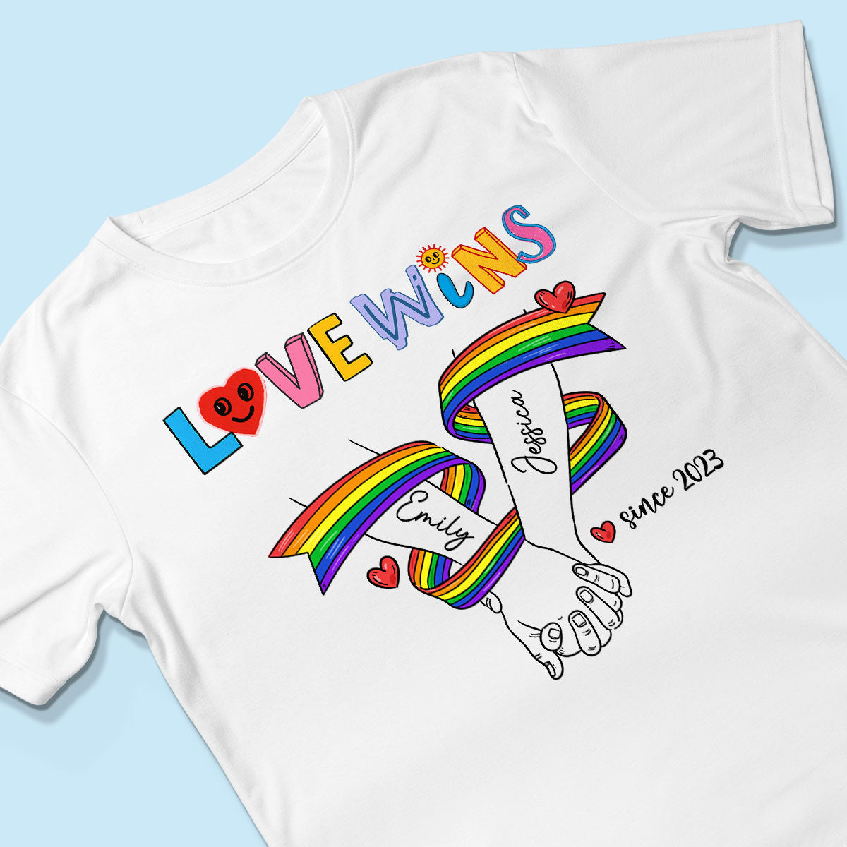 Together Since LGBT Couple Hand In Hand Personalized Shirt, Pride Month