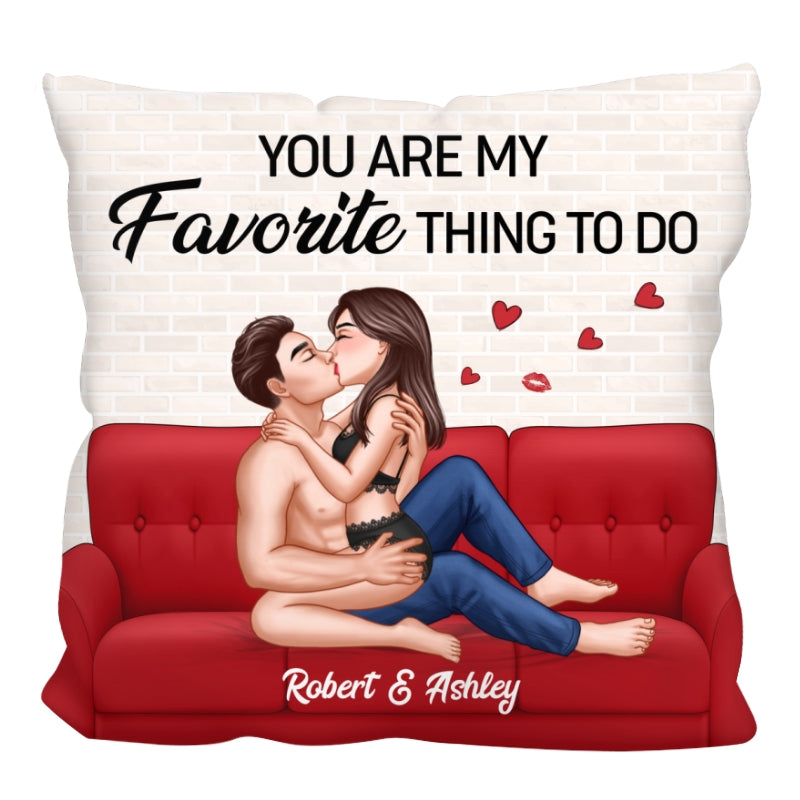 Sexy Couple Kissing On Couch Gift For Couple Personalized Pillow