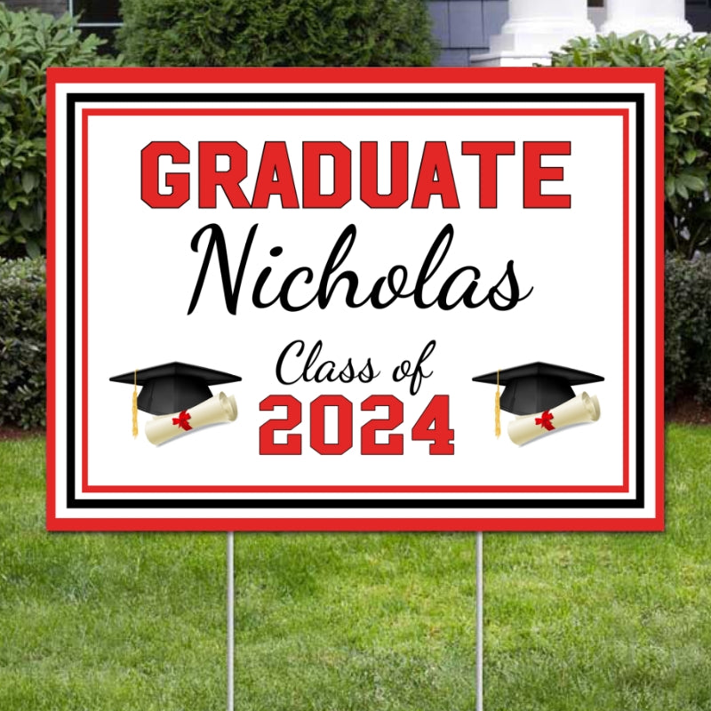 Graduation Family Yard Decor Graduate Name Personalized Yard Sign