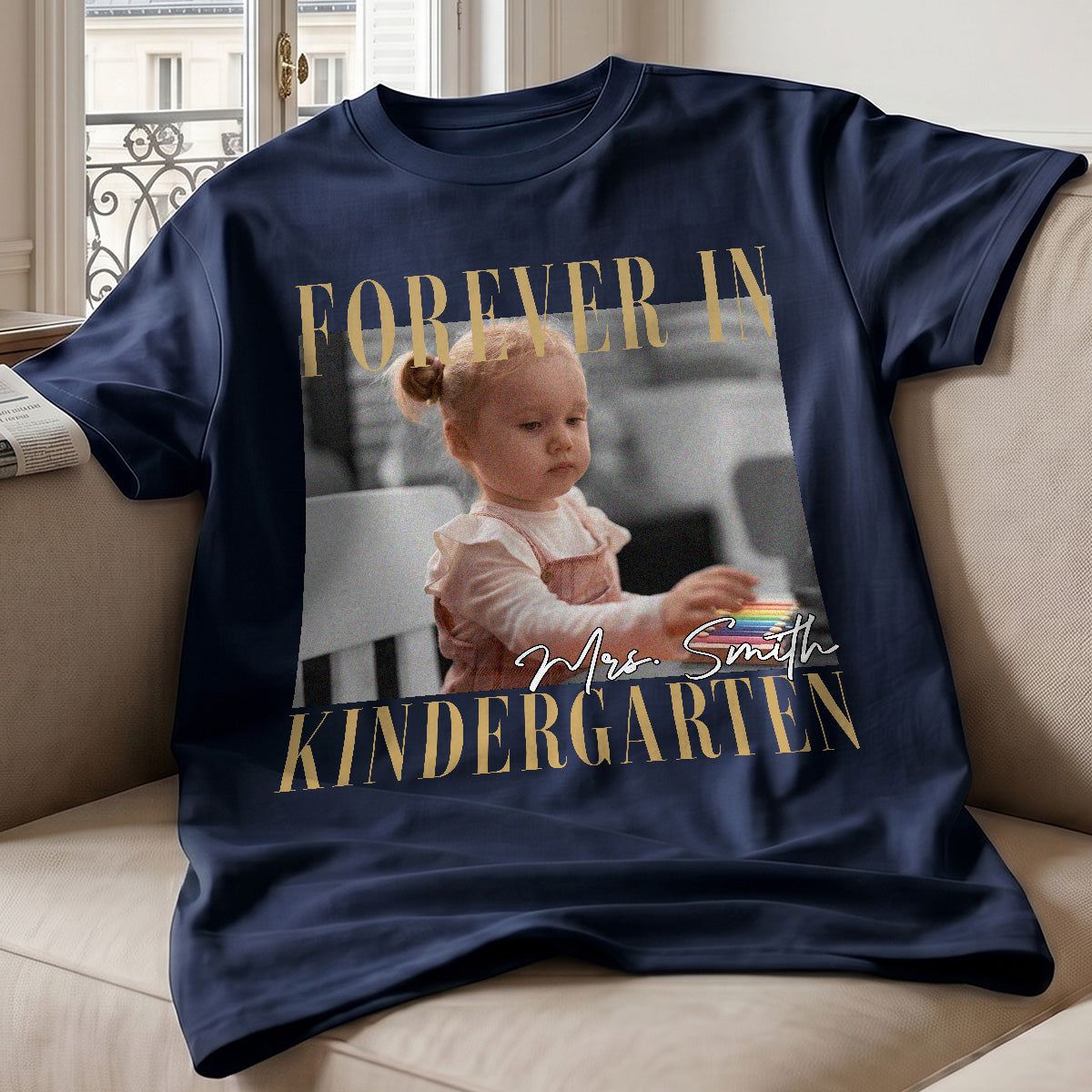 Forever In My School Era – Personalized Photo Shirt – Custom Name & Grade Back To School Shirt