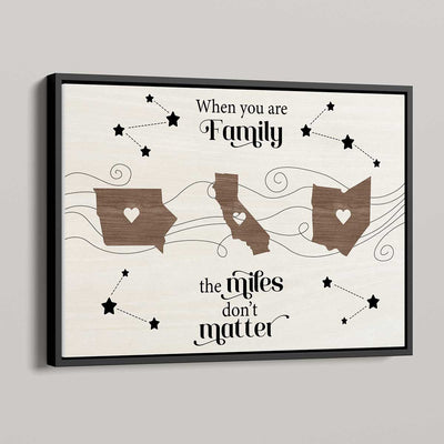 Long Distance Family Friends Siblings Sisters Besties Personalized Poster, Togetherness Christmas Gift