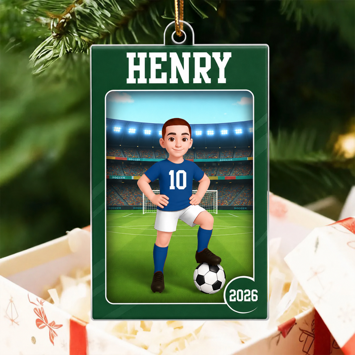 Soccer Boy Girl 3D Effect Action Figure - Personalized Acrylic Ornament