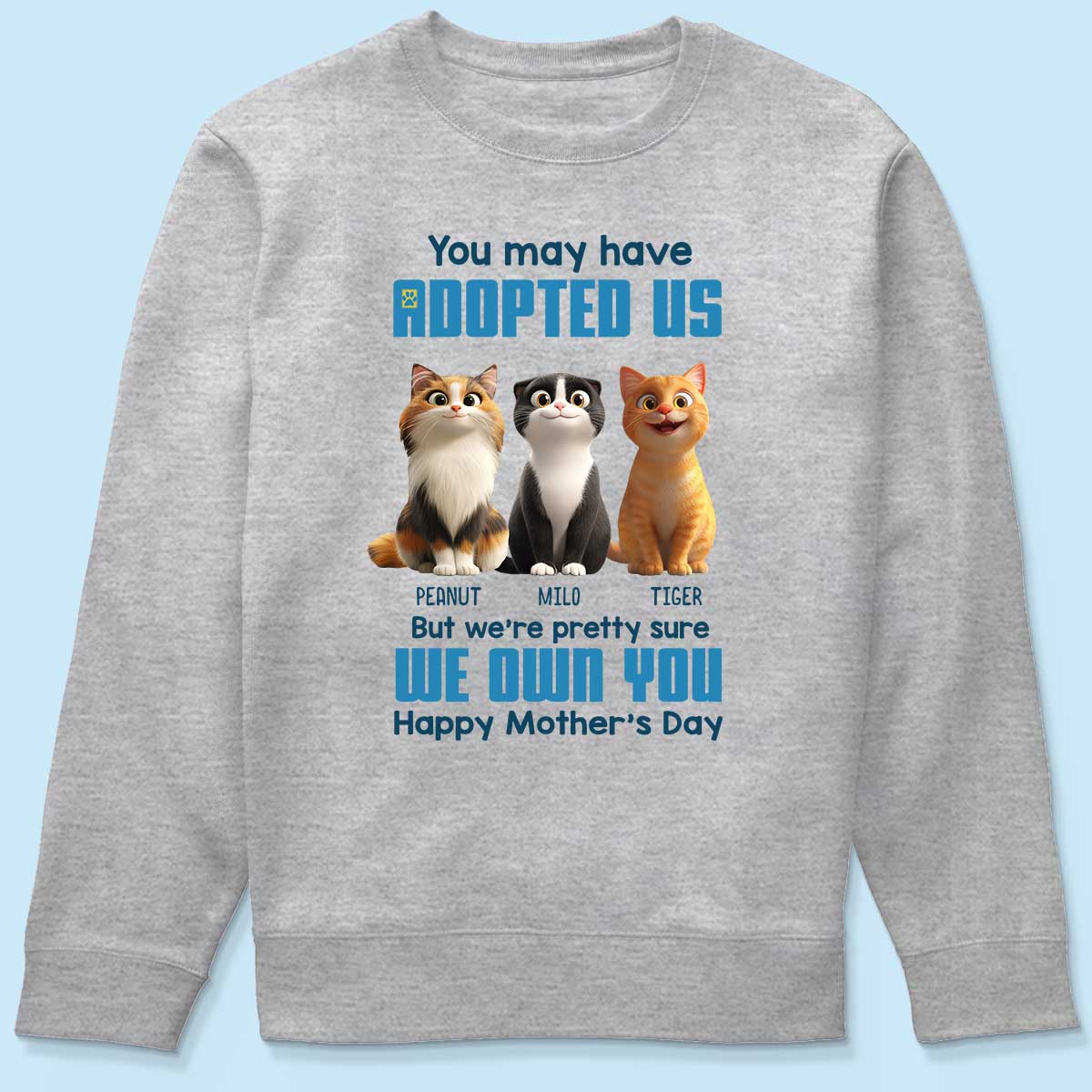Pretty Sure We Own You Cat Mom Personalized Shirt, Funny Gift for Cat Moms