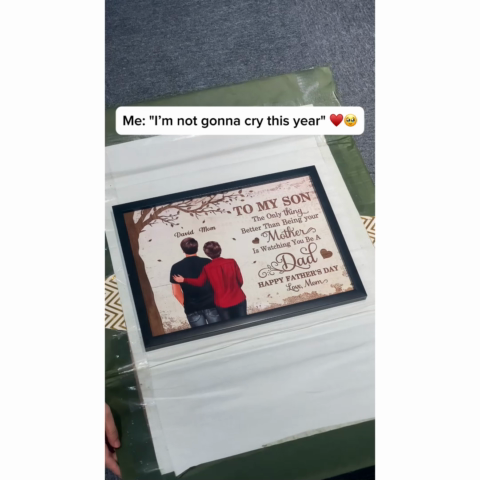 Under Tree To My Son From Mom Personalized Poster| Heartfelt Father's Day For Son