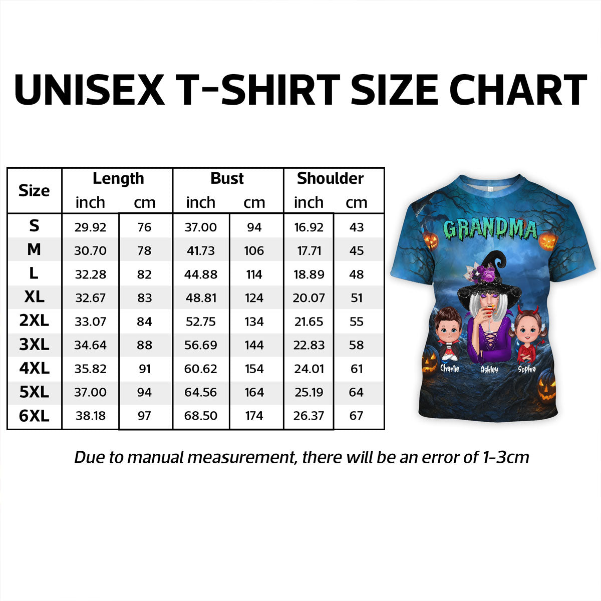 Cool Grandma Witch & Kids In Halloween Night Personalized Shirt, Halloween Costume for Grandma