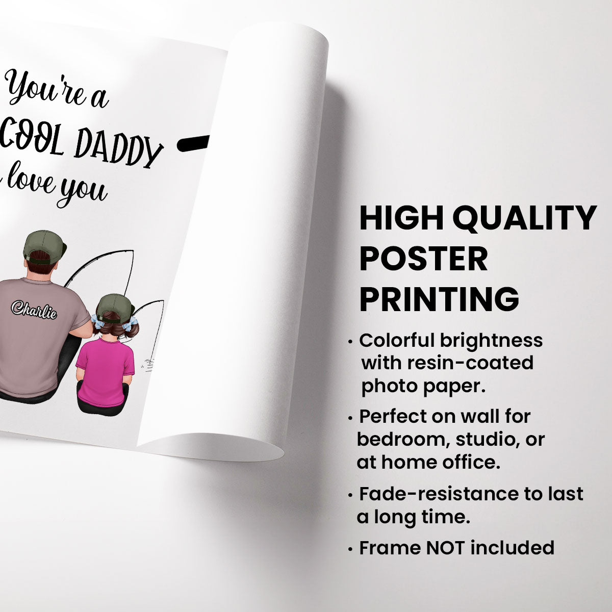 Reel Cool Daddy DIY Handprint Gift For Dad And Grandpa, Fishing Lover, Birthday Gift