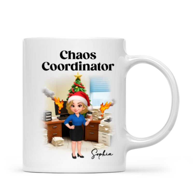 Chaos Coordinator Office Humor - Personalized Mug - Christmas Gift for Coworkers, Husband, Wife, Daughter, Son, Friends
