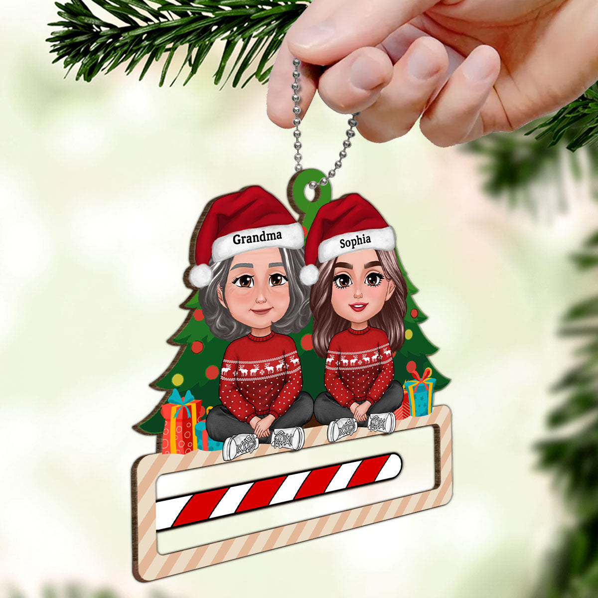 Unique Christmas Gift For Kid Teenage Grandchildren Personalized Wooden Money Holder Ornament