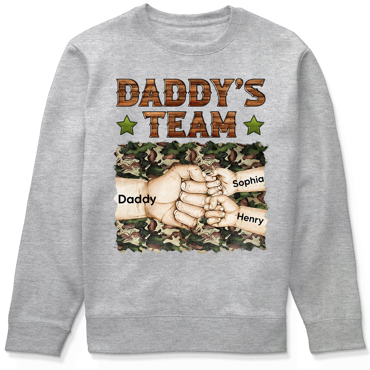 Daddy‘s Team Fist Bump Camouflage Personalized Shirt