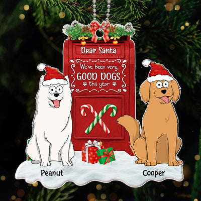 Dear Santa We‘ve Been Very Good Dogs Funny Dogs Cartoon Personalized Acrylic Ornament
