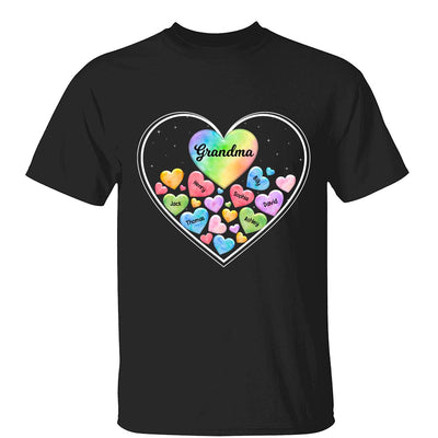 Grandma Mom Hearts In Heart Personalized Shirt