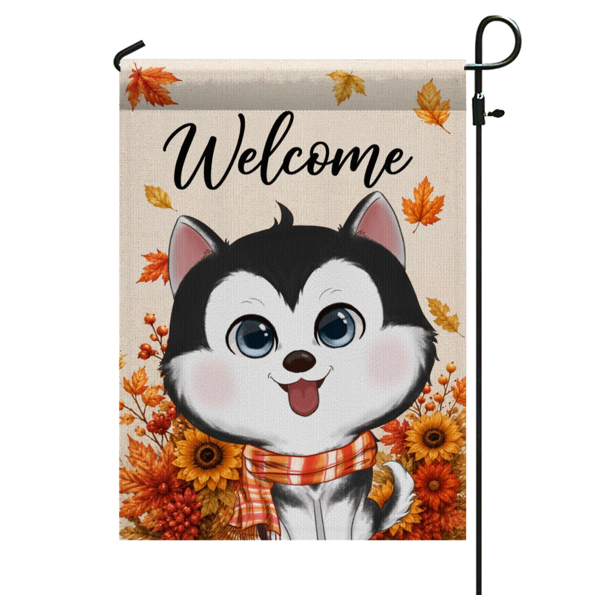 Cute Dogs Welcome - Personalized Garden Flag - Cozy Fall Decor for Dog Lovers