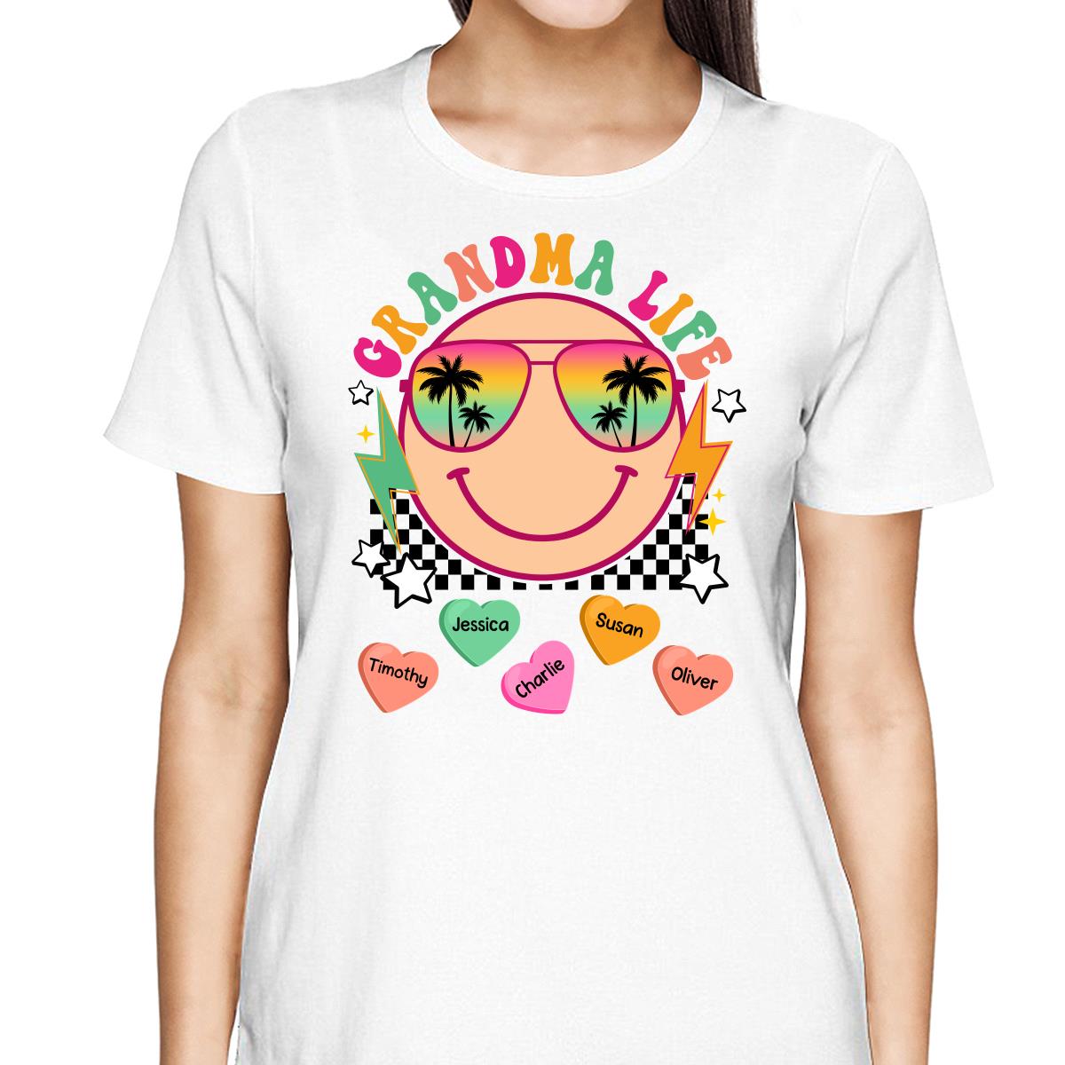 Grandma Mom Life Summer Vibes Personalized Tank Top