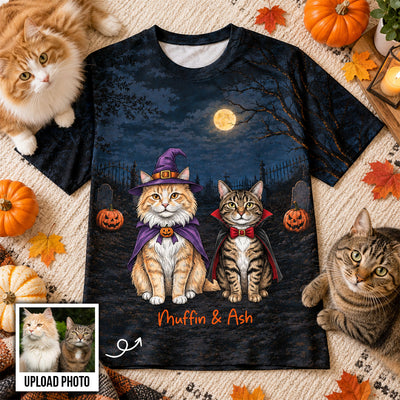 Halloween Dog Cat Custom Photo - Personalized Shirt - Funny Halloween Costume For Dog Cat Lovers
