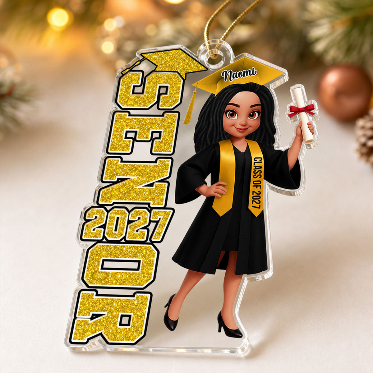 Trending Senior 2026 2027 - Personalized Acrylic Ornament - Christmas Gift For Seniors, Daughter, Son, Granddaughters, Grandsons