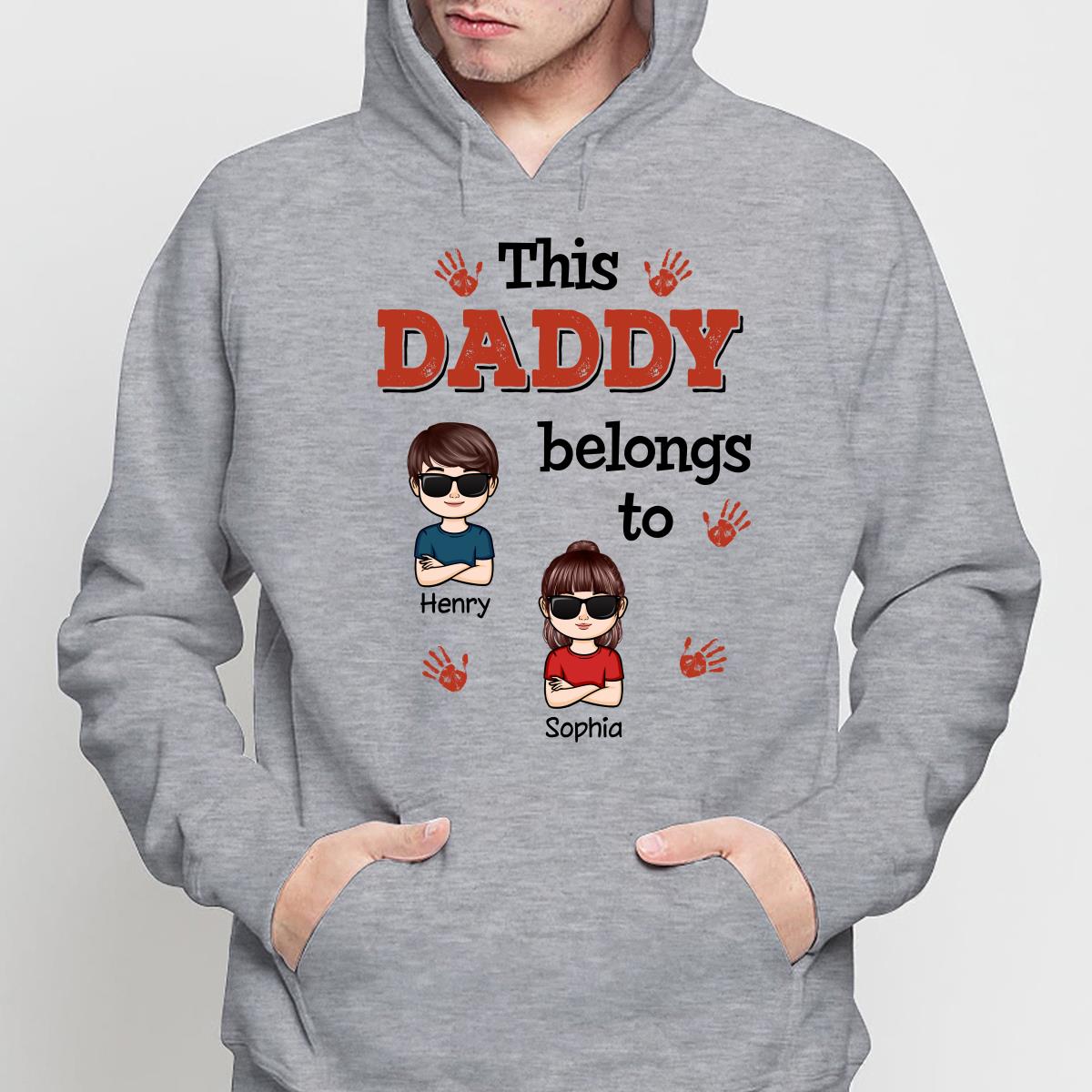 This Daddy Grandpa Belongs To Crossed Arm Kids Personalized Shirt