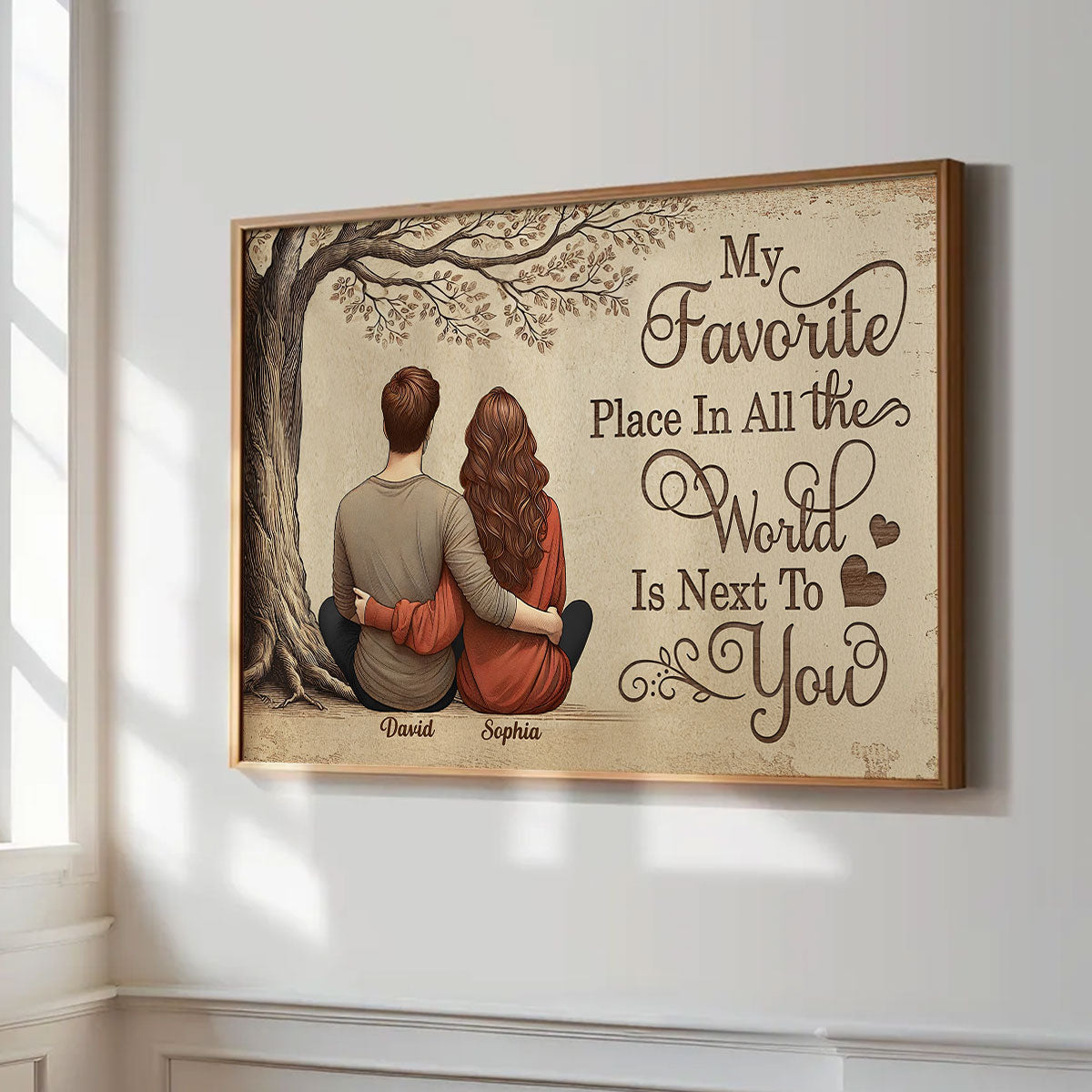 Personalized Vintage Couple Next To You Poster,  Gift, Anniversary Gift for Couples