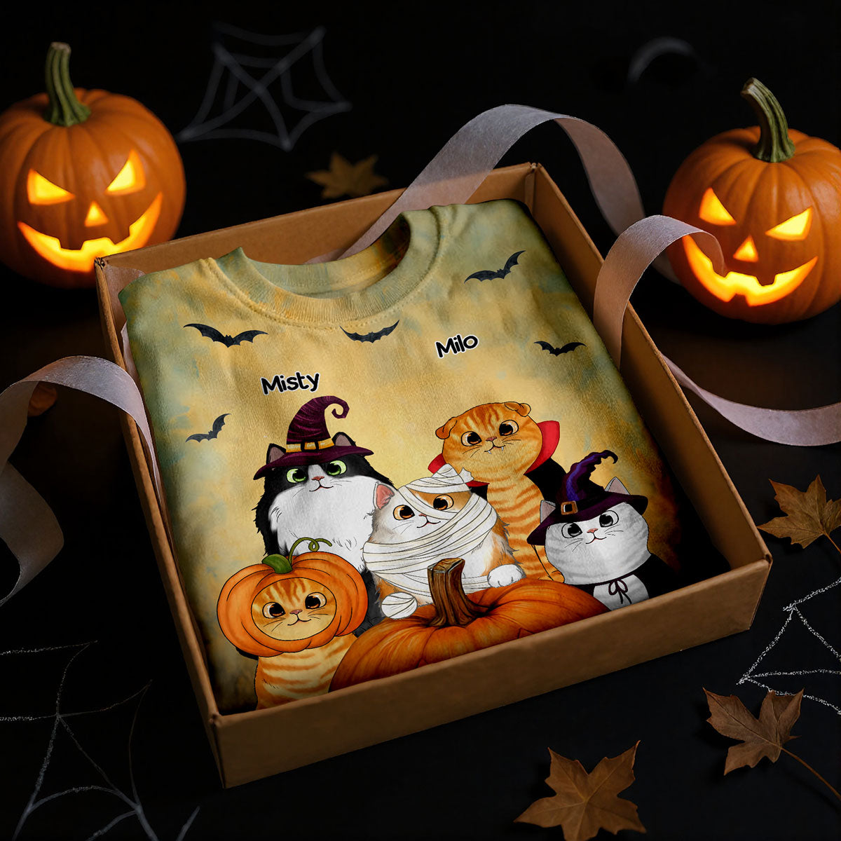 Halloween Cats Pumpkin Personalized 3D Shirt