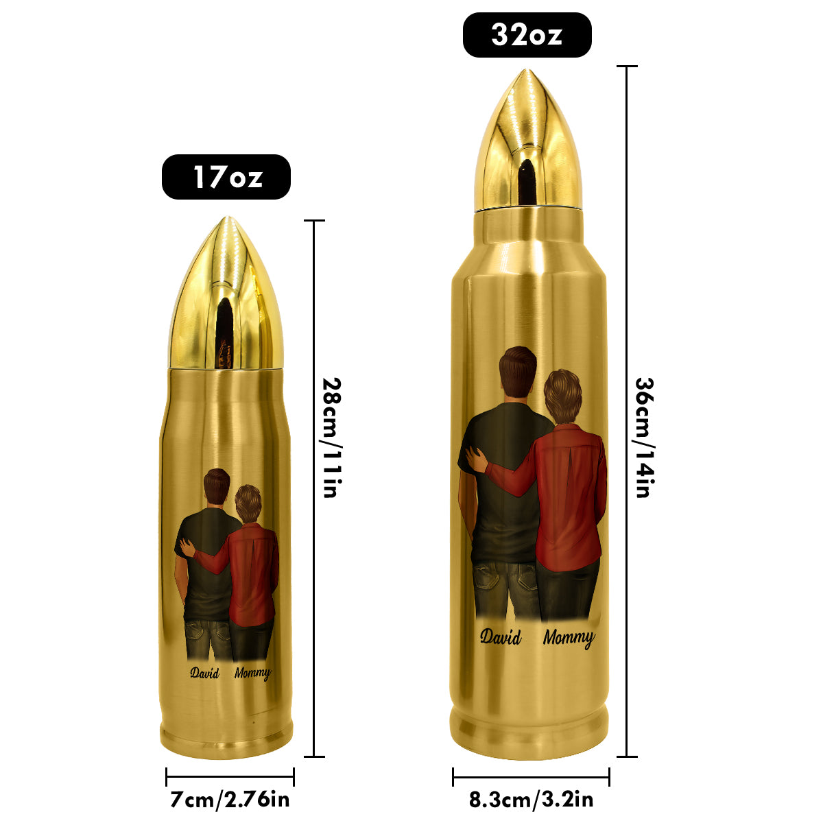 From Mom To Son Personalized Bullet Tumbler, Heartfelt Gift For Son