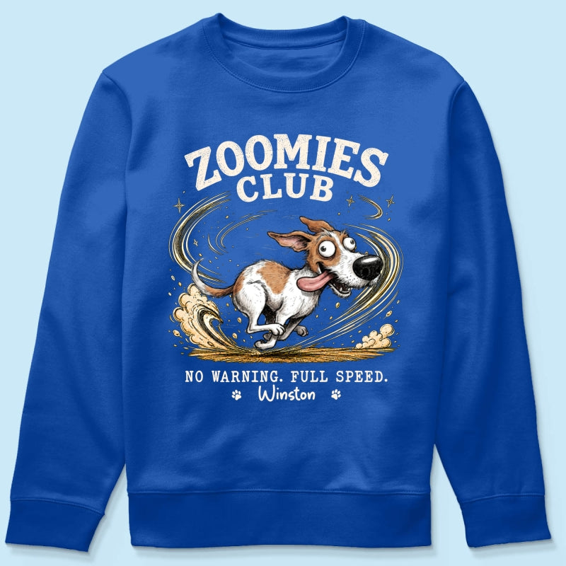 Zoomies Club Quirky Dog Portrait From Your Custom Pet Photo - Personalized Shirt - Funny Gift For Dog Cat Lover