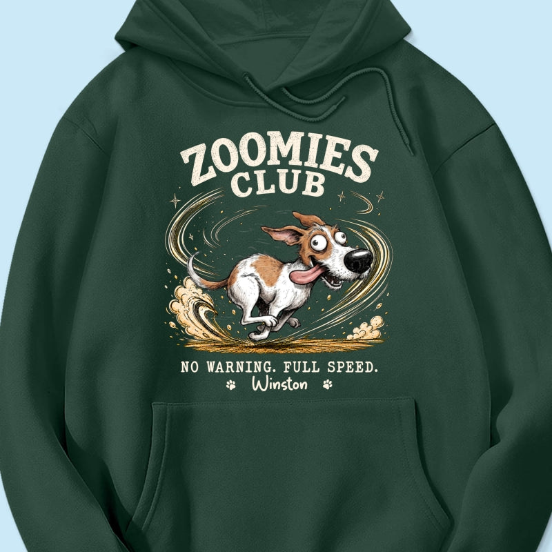 Zoomies Club Quirky Dog Portrait From Your Custom Pet Photo - Personalized Shirt - Funny Gift For Dog Cat Lover