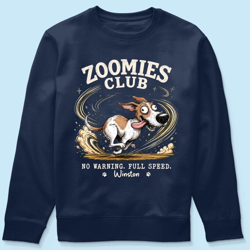 Zoomies Club Quirky Dog Portrait From Your Custom Pet Photo - Personalized Shirt - Funny Gift For Dog Cat Lover