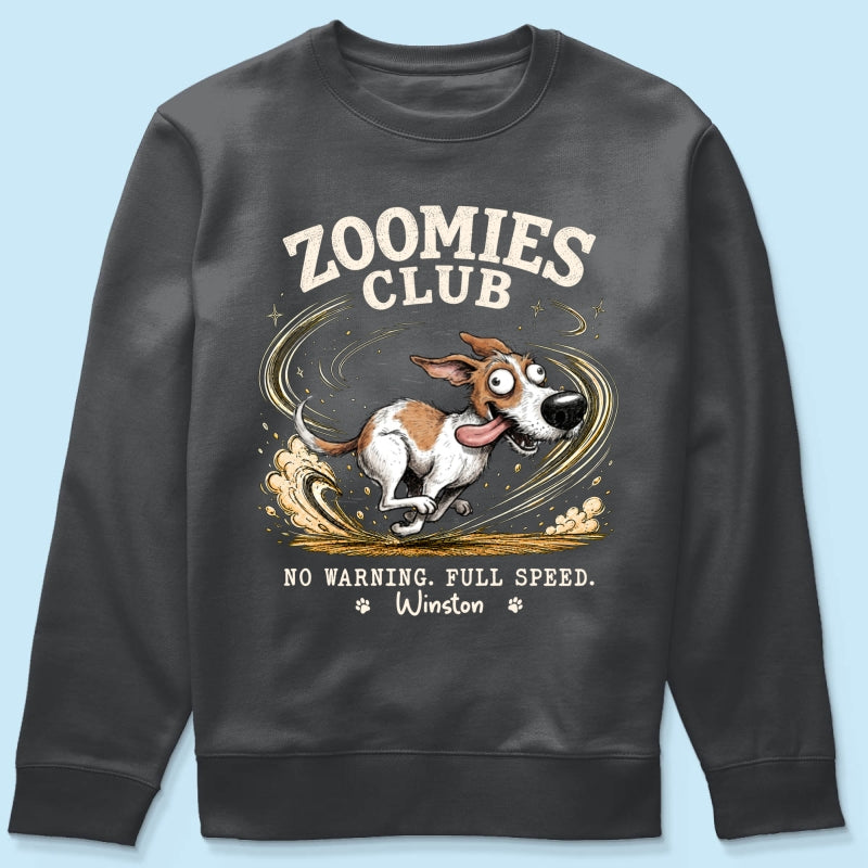 Zoomies Club Quirky Dog Portrait From Your Custom Pet Photo - Personalized Shirt - Funny Gift For Dog Cat Lover
