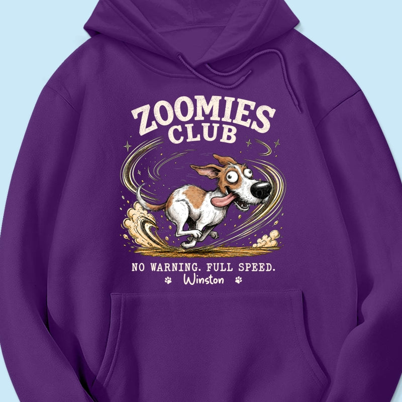 Zoomies Club Quirky Dog Portrait From Your Custom Pet Photo - Personalized Shirt - Funny Gift For Dog Cat Lover