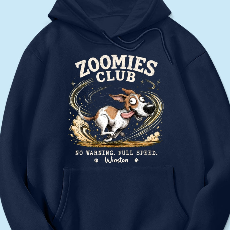 Zoomies Club Quirky Dog Portrait From Your Custom Pet Photo - Personalized Shirt - Funny Gift For Dog Cat Lover